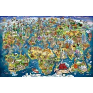 Illustrated World Map Pussel 5000 bitar